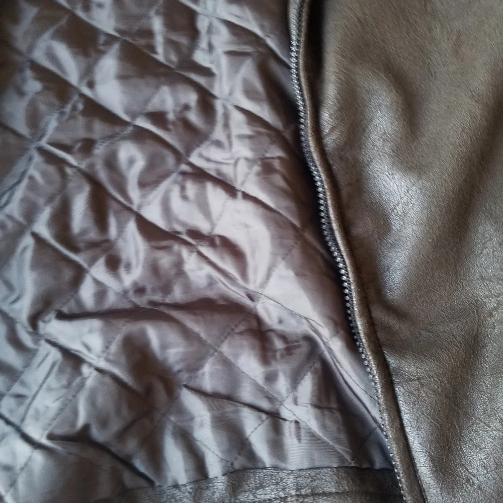 Dark Brown Faux Suede Sherpa Collar Jacket from England